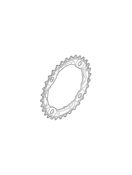 TARCZA DO KORBY SHIMANO 36T M532 SREBRNA 9S