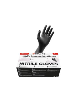 RĘKAWICZKI NITRYLOWE XL 100SZT CZARNE 4MD IRIS