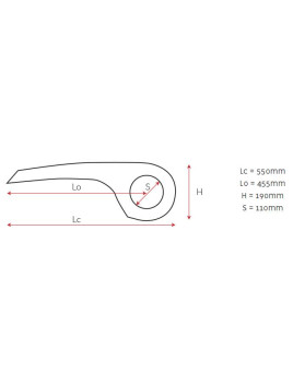 OSŁONA ŁAŃCUCHA 38Z CZARNA 110 FI 35 Z UCHWYTEM