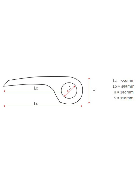 OSŁONA ŁAŃCUCHA 38Z CZARNA 110 FI 35 Z UCHWYTEM