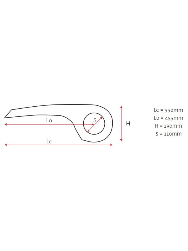 OSŁONA ŁAŃCUCHA 38Z CZARNA 110 FI 35 Z UCHWYTEM