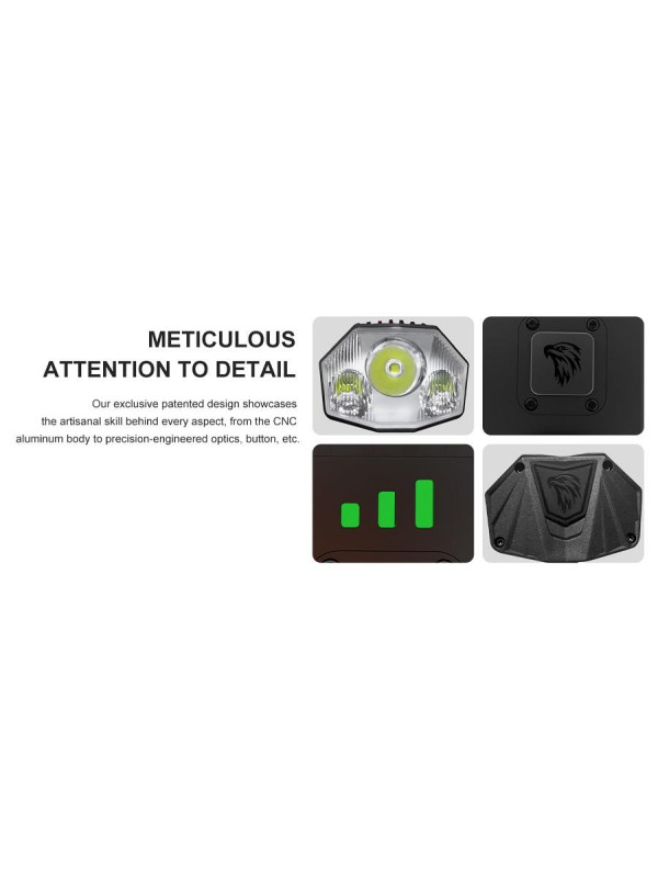 LAMPA PRZÓD GACIRON RAPTOR 3000 LUM USB 10000 MAH