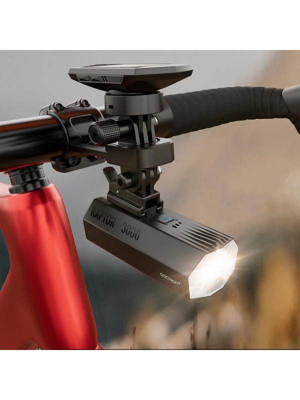 LAMPA PRZÓD GACIRON RAPTOR 3000 LUM USB 10000 MAH