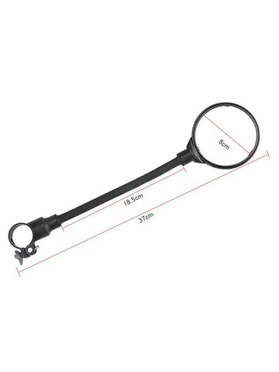 LUSTERKO 80 MM GIĘTKIE NA OBEJMĘ QR 350 MM