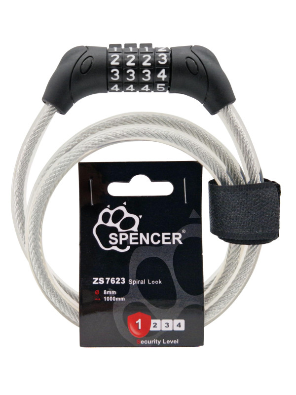 ZAMEK SPENCER 8x1000 MM SPIRALA SZYFR