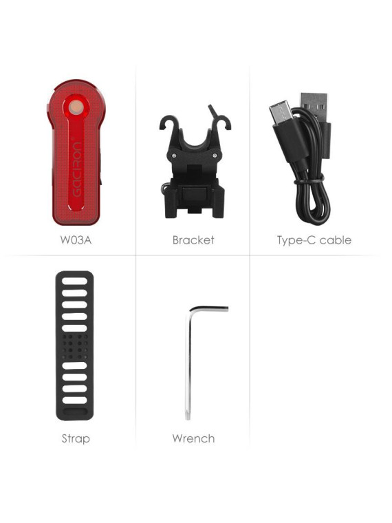 LAMPA T. GACIRON W03A LASER 30 LUM USB BRAKE LIGHT