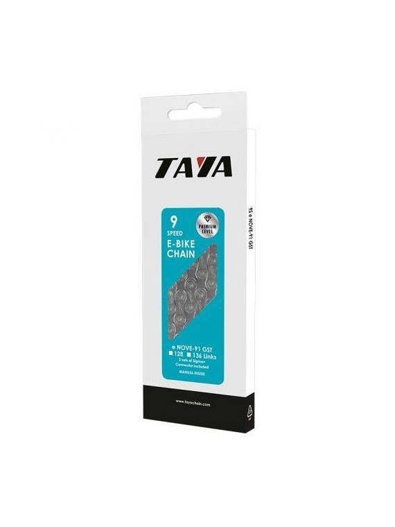 ŁAŃCUCH 9 RZ TAYA e NOVE91 136 OG. SILVER E-BIKE