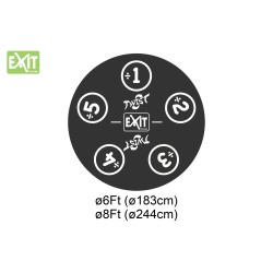 Trampolina Twist 183 (zielono-szara)